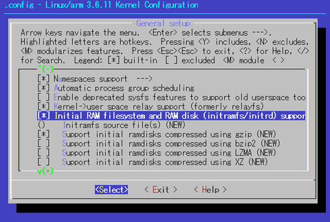 Initial RAM filesystem and RAM disk (initramfs/initrd) support