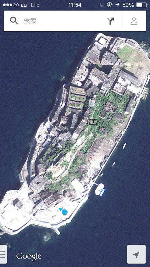 Googlemaps 軍艦島