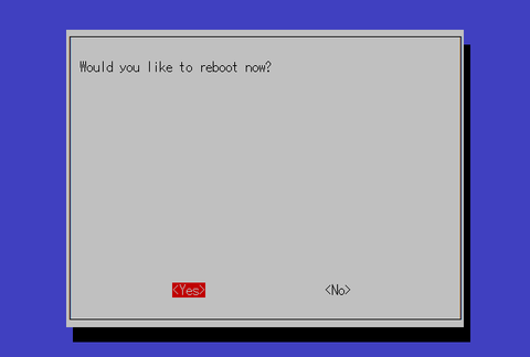 Would you like to reboot now?